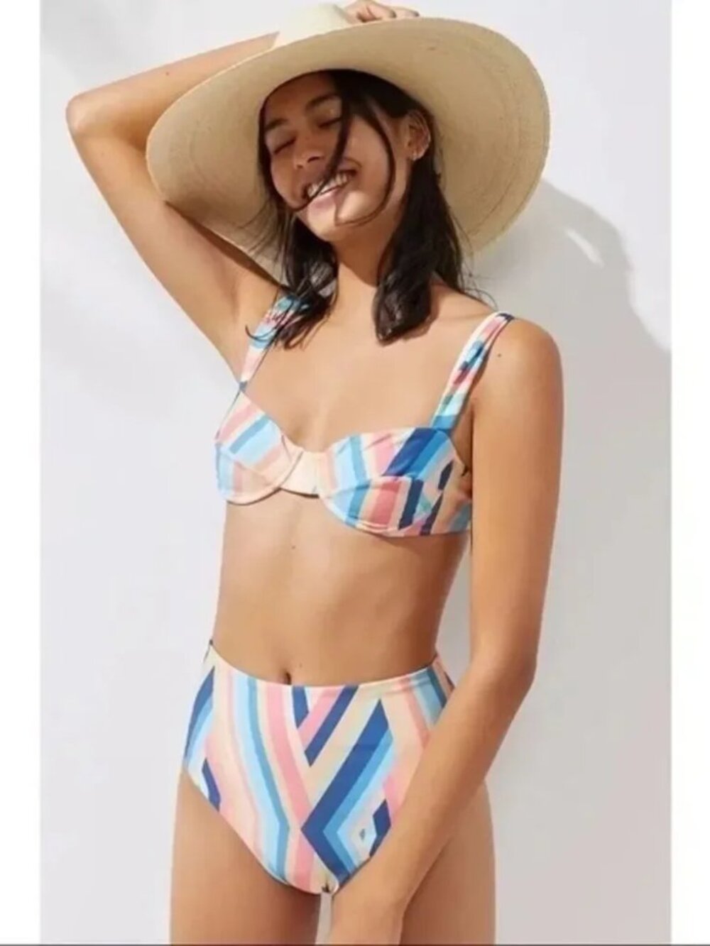 Anthropologie FARM Rio Geometric Bikini Top M - Picture 4 of 4